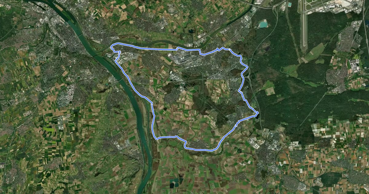 Маршрут Spargeltour West на спутниковом снимке