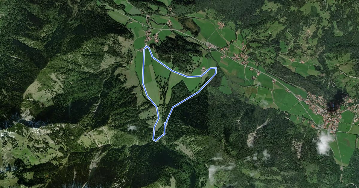 Маршрут Sparkasse - Trail - Mieseben-Runde на спутниковом снимке