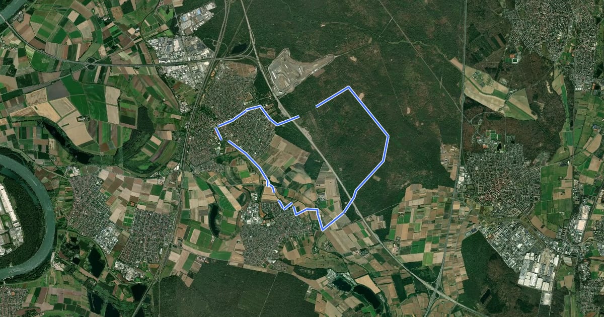 Маршрут Sparkassen-Route 1 на спутниковом снимке