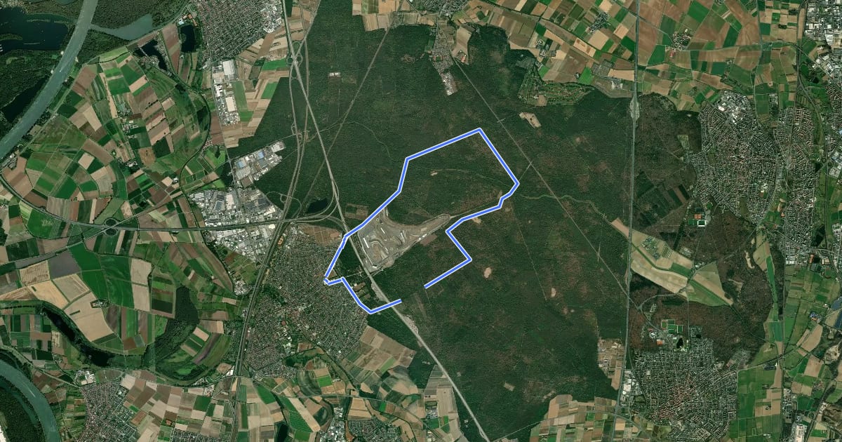 Маршрут Sparkassen-Route 2 на спутниковом снимке