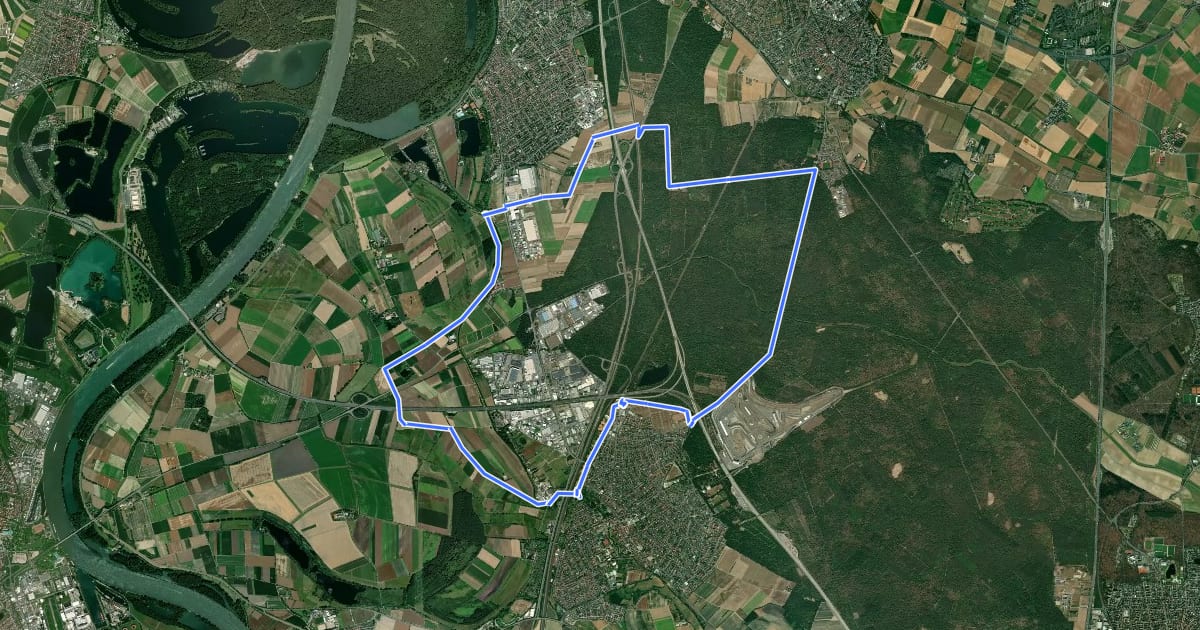 Маршрут Sparkassen Route 4 на спутниковом снимке