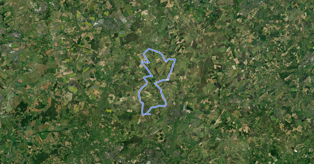 Маршрут Sparsholt Off Road Cycle Trail на спутниковом снимке