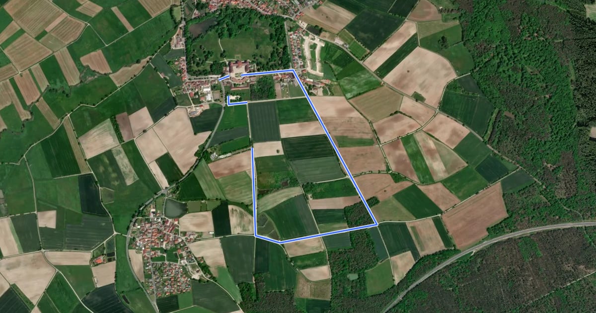 Маршрут Spazierweg Pommersfelden на спутниковом снимке