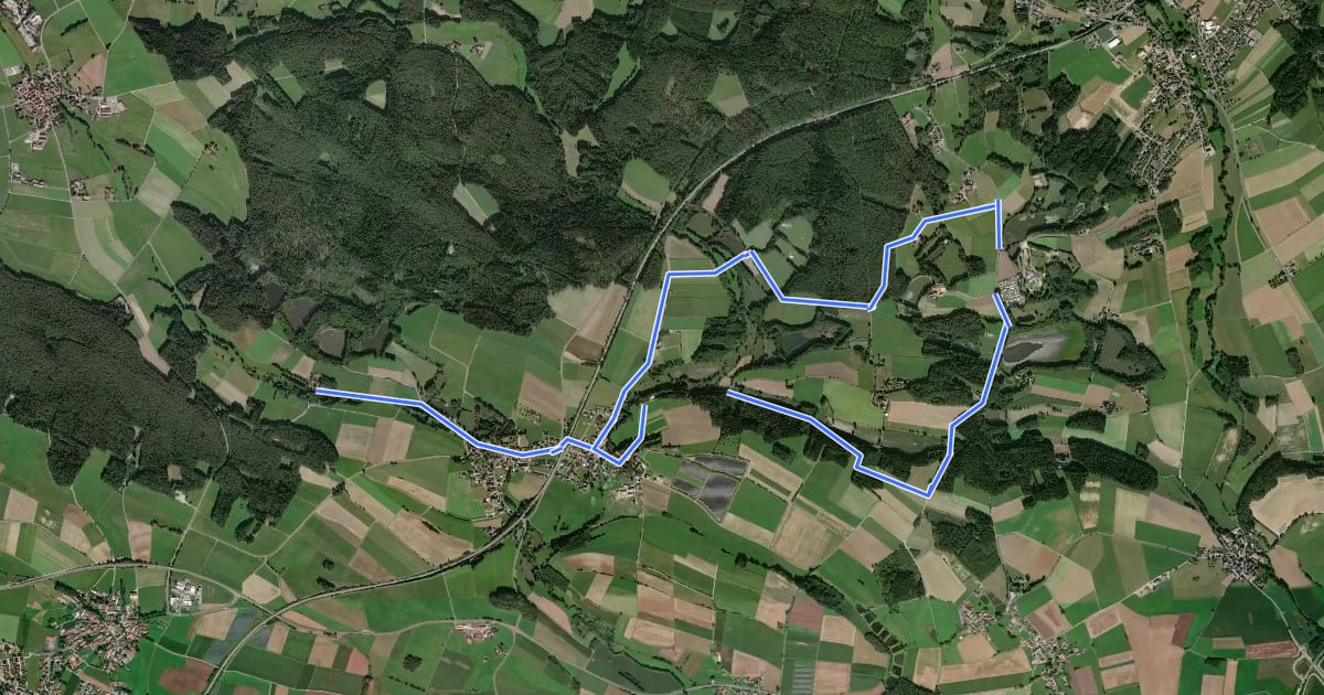Маршрут Speichersdorf Rundwanderweg Nr. 2 на спутниковом снимке