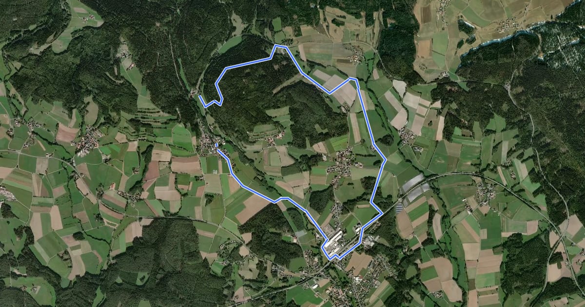 Маршрут Speichersdorf Rundwanderweg Nr. 7 "Tannenbergweg" на спутниковом снимке