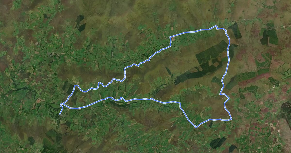 Маршрут Sperrins Route 1 - Gold Cycle Route на спутниковом снимке