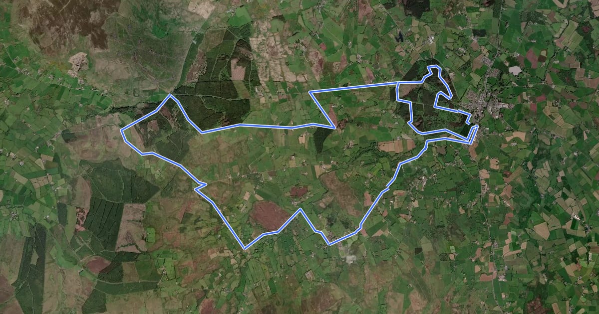 Маршрут Sperrins Route 11 -Eagles Glen Cycle Route на спутниковом снимке
