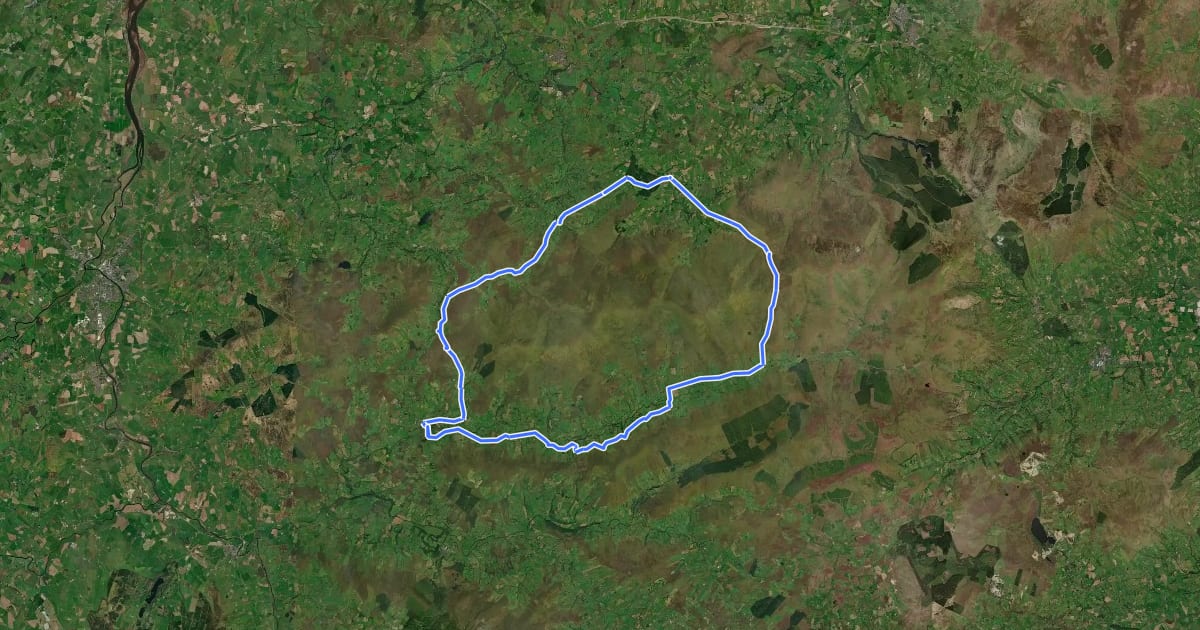 Маршрут Sperrins Route 2 - The Sawel Cycle Route на спутниковом снимке
