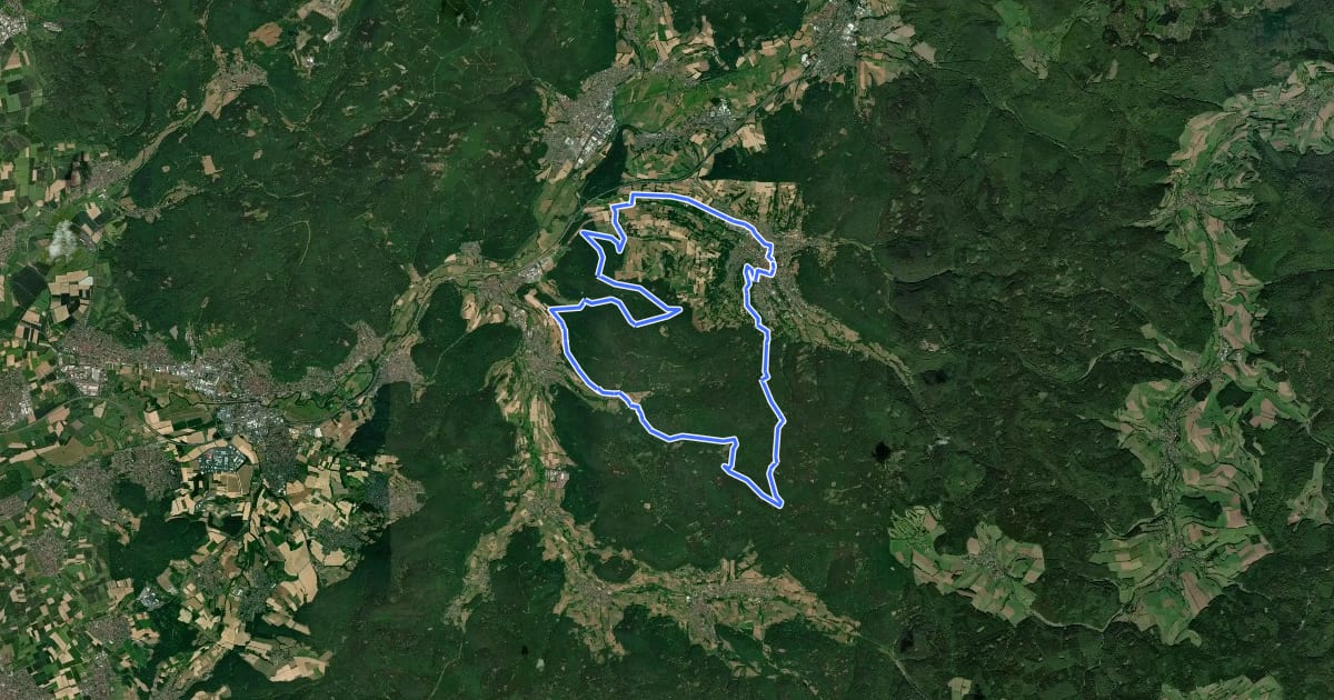 Маршрут Spessart Biken (17) - Bad Orber Aussicht на спутниковом снимке