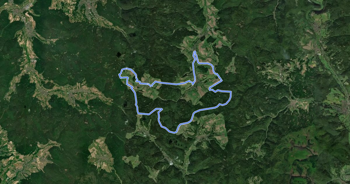 Маршрут Spessart Biken (4) - Jossataler Höhentour на спутниковом снимке