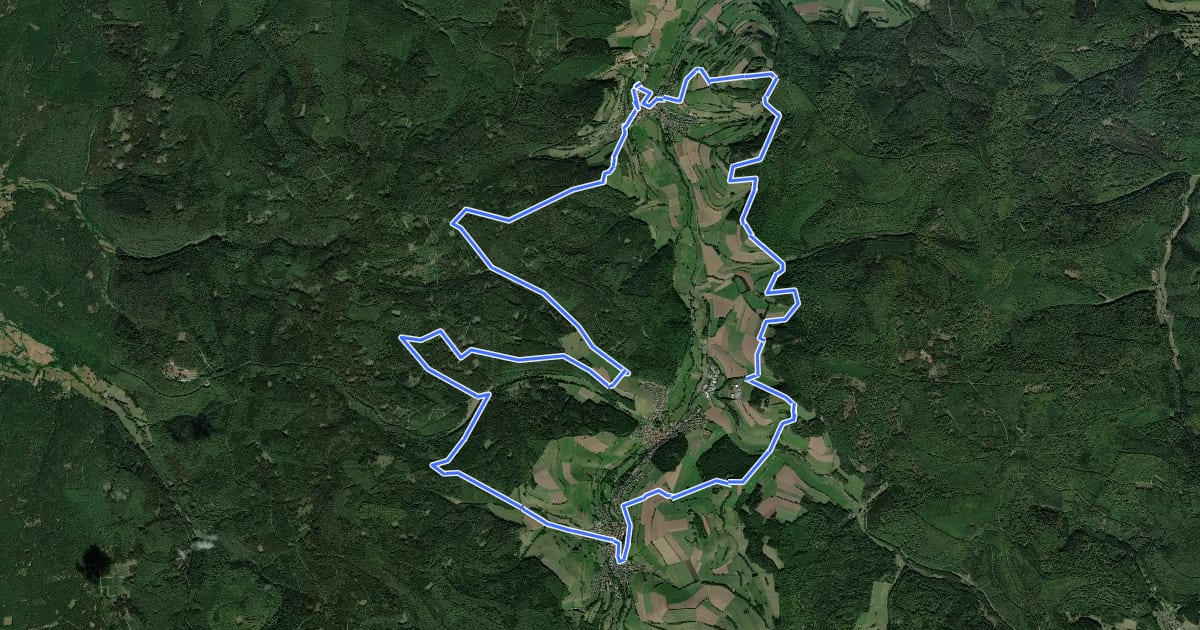 Маршрут Spessart Biken (6) - Grenzerfahrung на спутниковом снимке