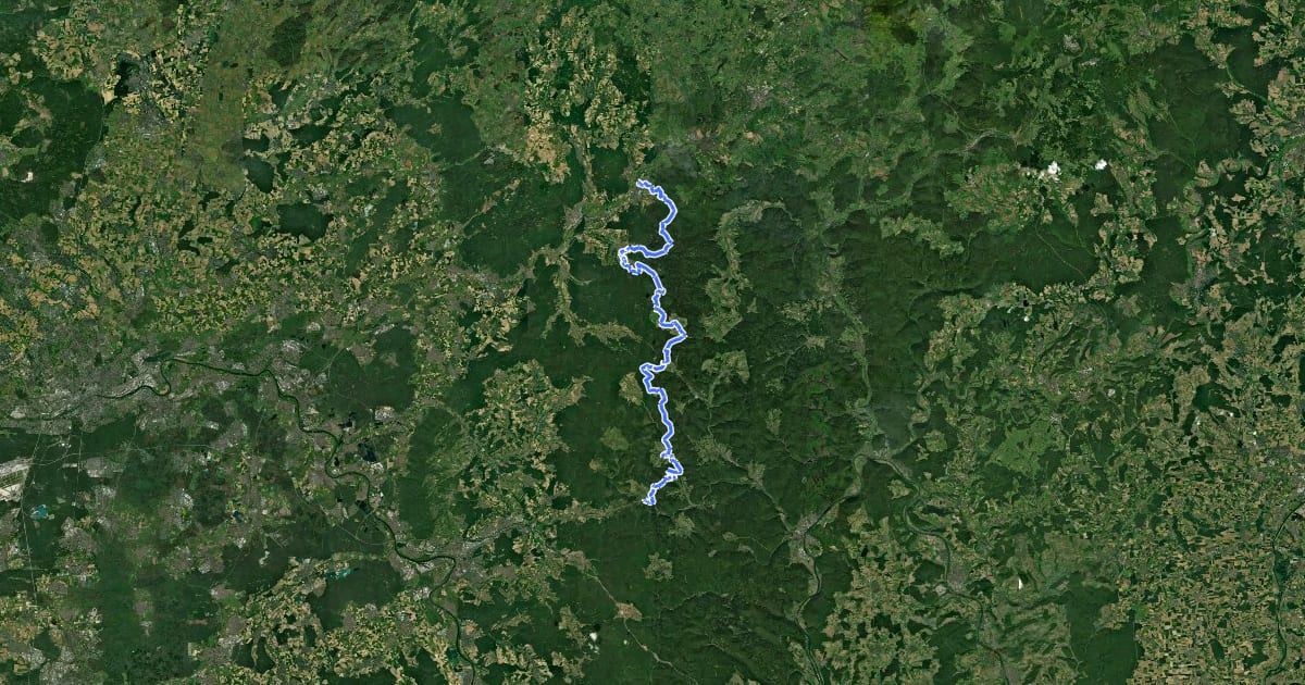 Маршрут Spessartweg 3 на спутниковом снимке