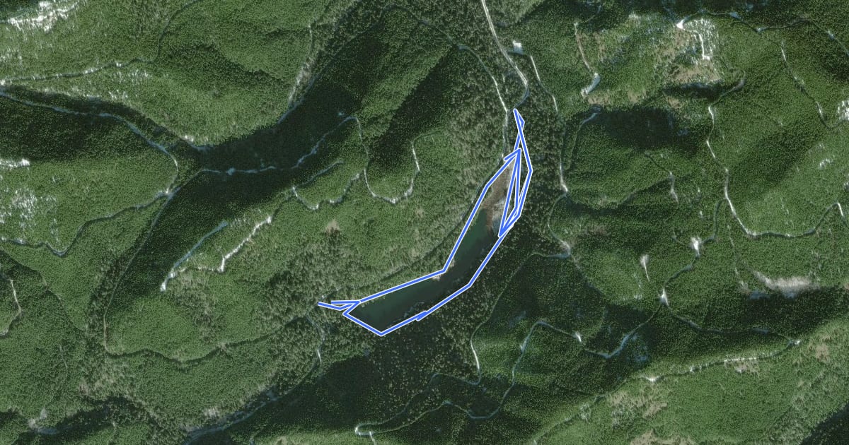 Маршрут Spider Lake Loop Trail #879 на спутниковом снимке