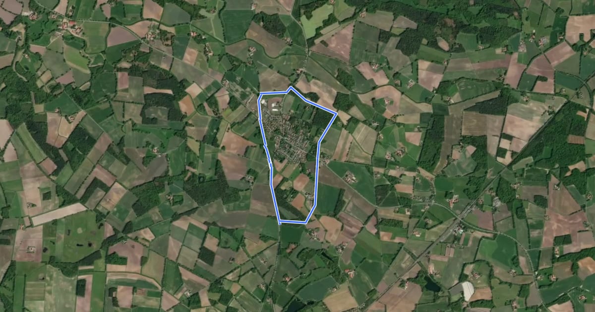 Маршрут Spiekerwanderroute Ostbevern на спутниковом снимке