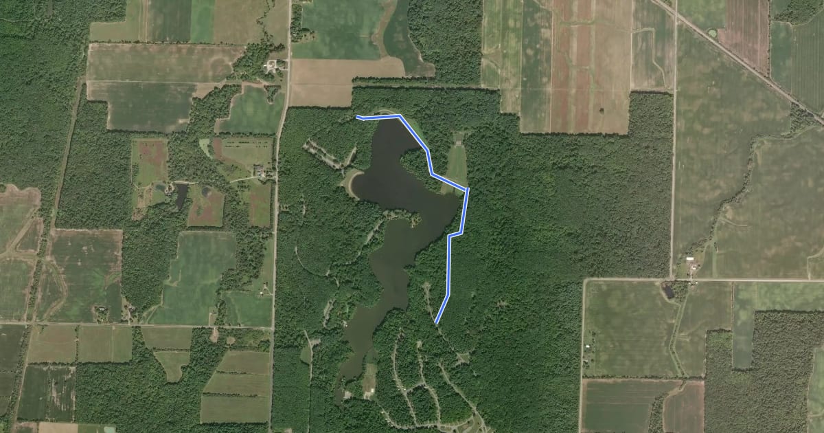 Маршрут Spillway Trail на спутниковом снимке