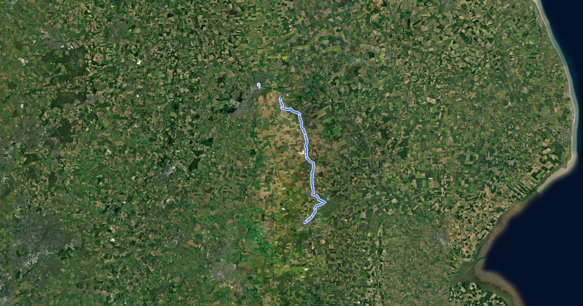 Маршрут Spires and Steeples Trail на спутниковом снимке