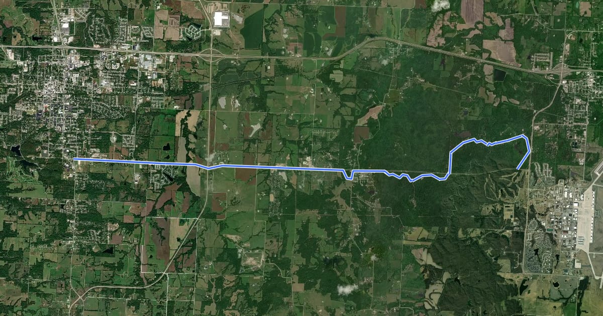 Маршрут Spirit Trail на спутниковом снимке