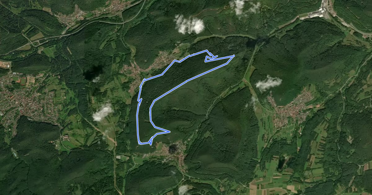 Маршрут Spirkelbacher Höllenberg-Tour (Premiumwanderweg) на спутниковом снимке