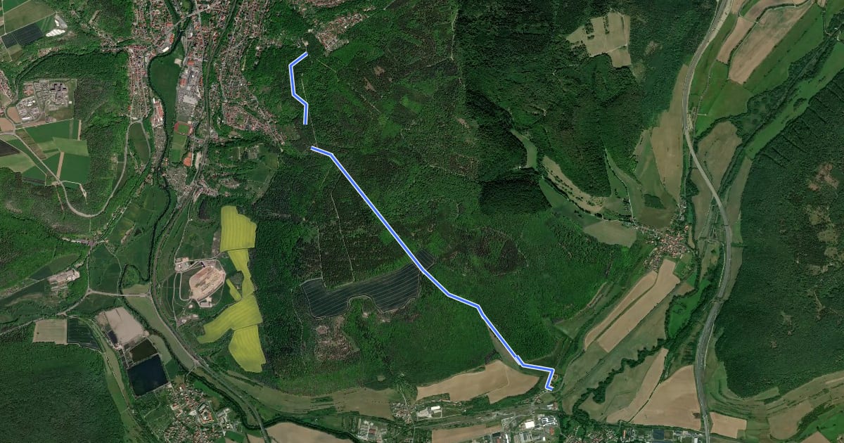 Маршрут Spitalweg на спутниковом снимке