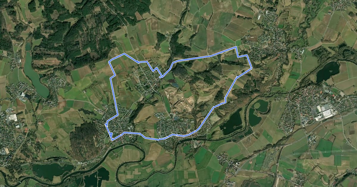 Маршрут Spitzbergrundweg на спутниковом снимке