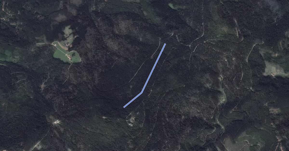 Маршрут Spitzbrunnen - Steiglehütte на спутниковом снимке