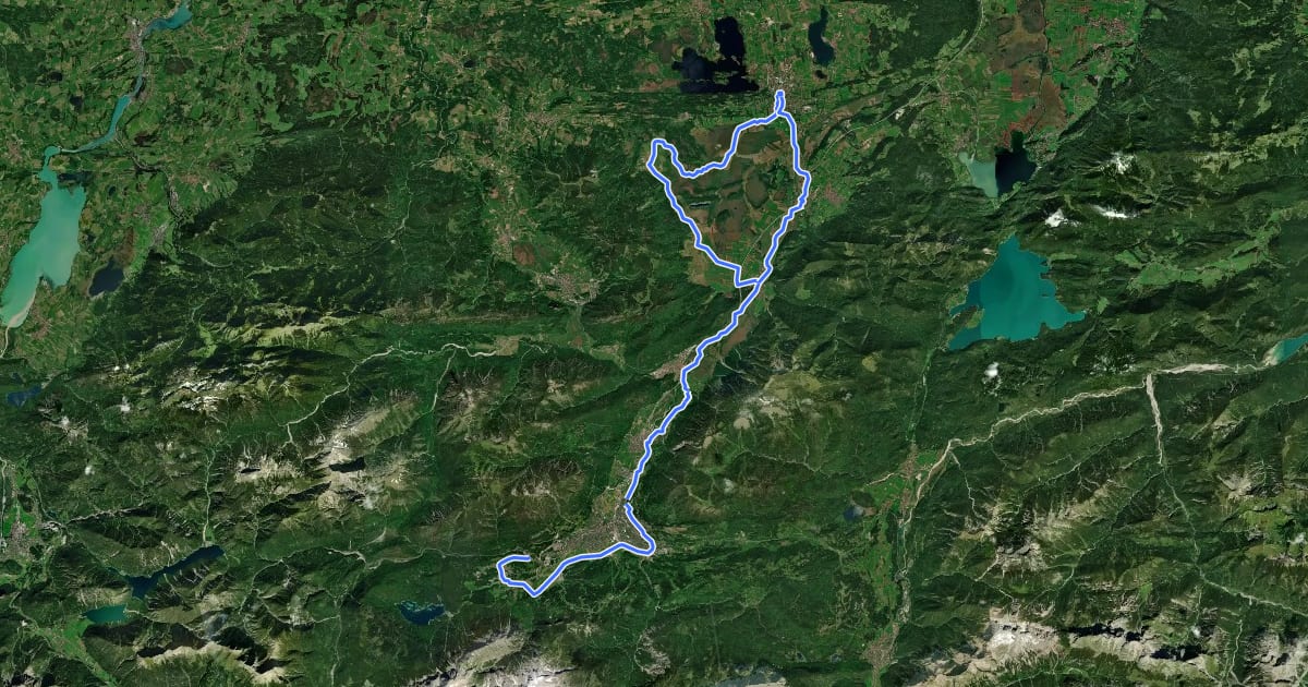 Маршрут Spitzenblicktour на спутниковом снимке