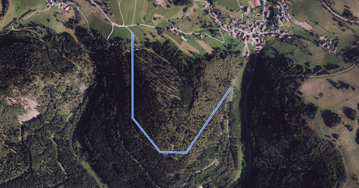 Маршрут Spitzkopfweg - Spitzkopf на спутниковом снимке