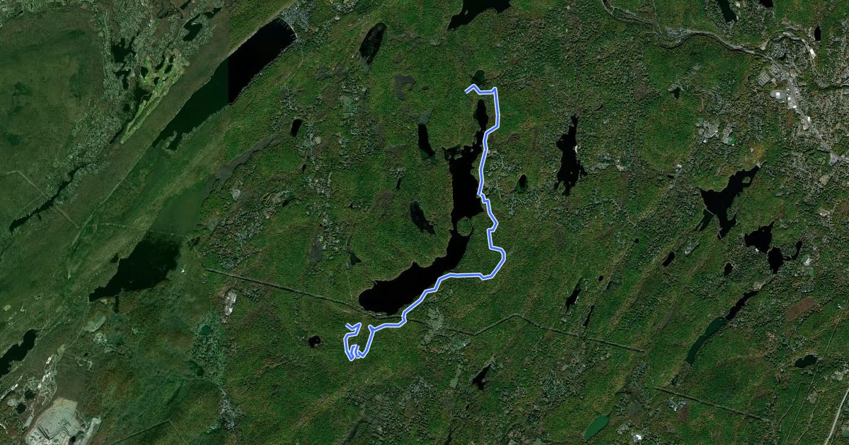Маршрут Splitrock Trail на спутниковом снимке
