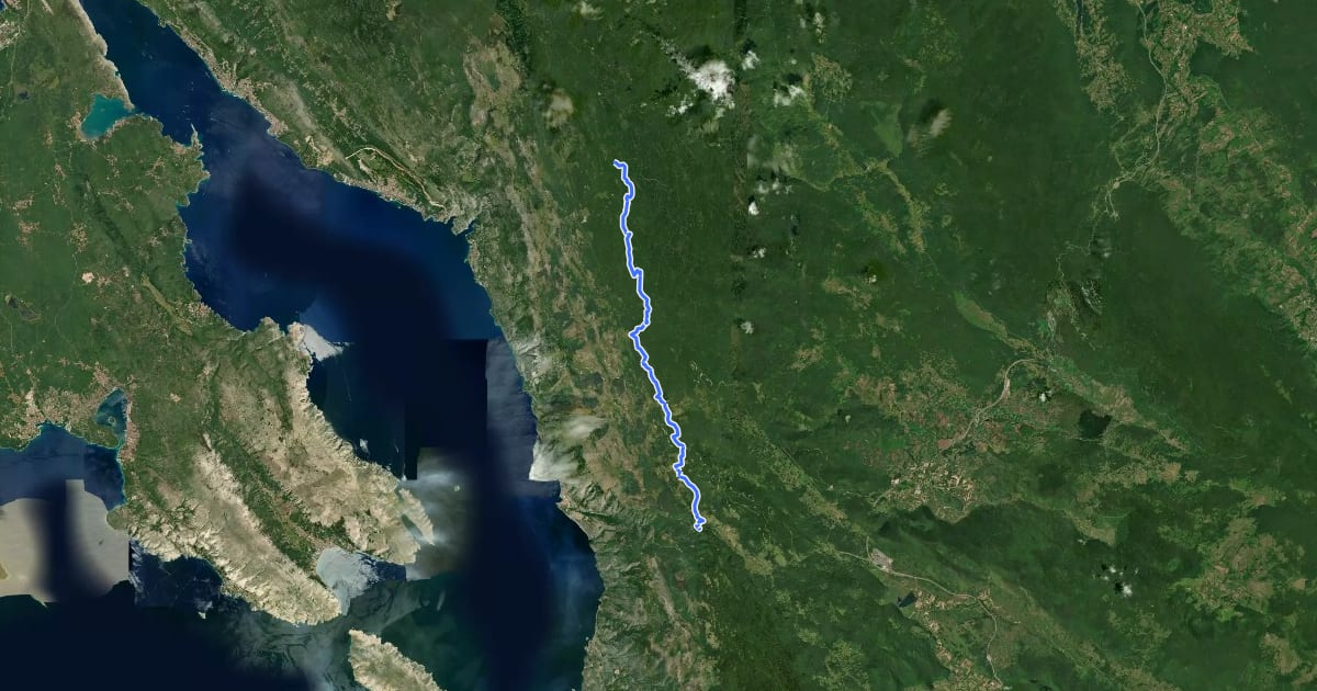 Маршрут Spojni put Kapela - Velebit на спутниковом снимке