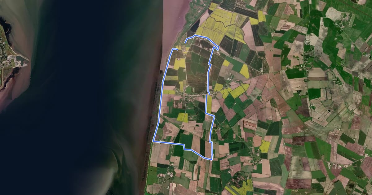 Маршрут Sporet i Ballum, grøn rute на спутниковом снимке