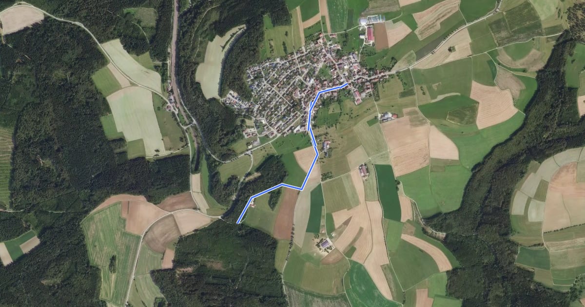 Маршрут Sportplatz Hattingen - Hattingen Kirchstraße на спутниковом снимке