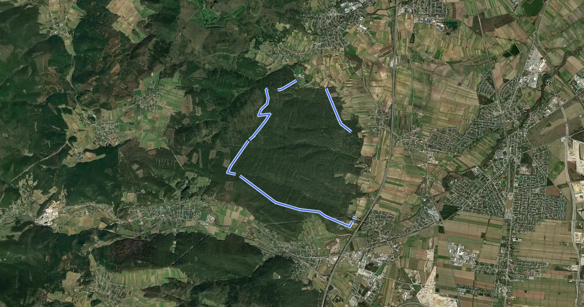 Маршрут Sportschule Lindabrunn - Steinabrückl/Wöllersdorf на спутниковом снимке