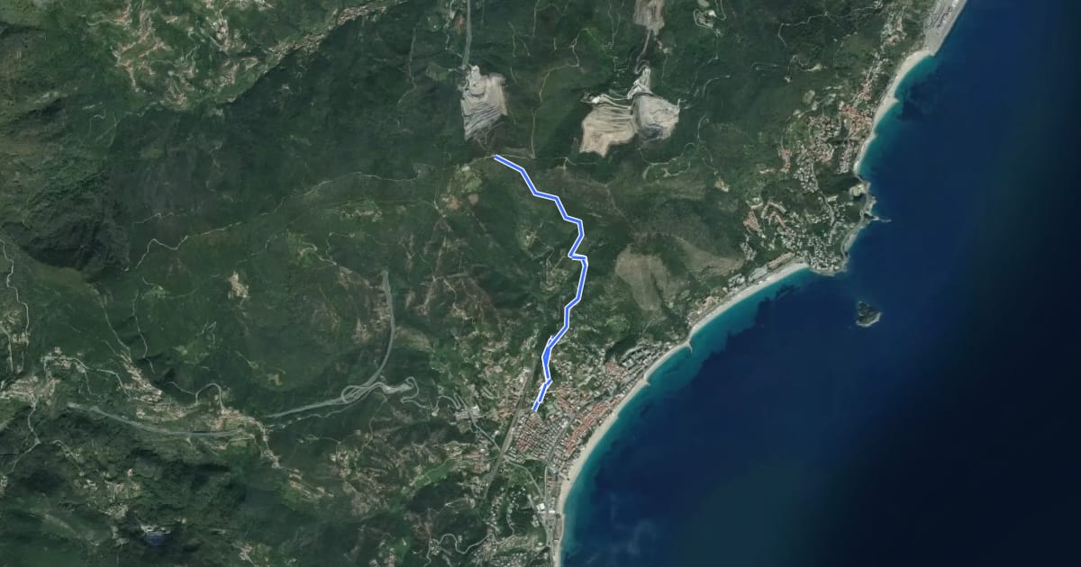 Маршрут Spotorno - Passo Stretto на спутниковом снимке