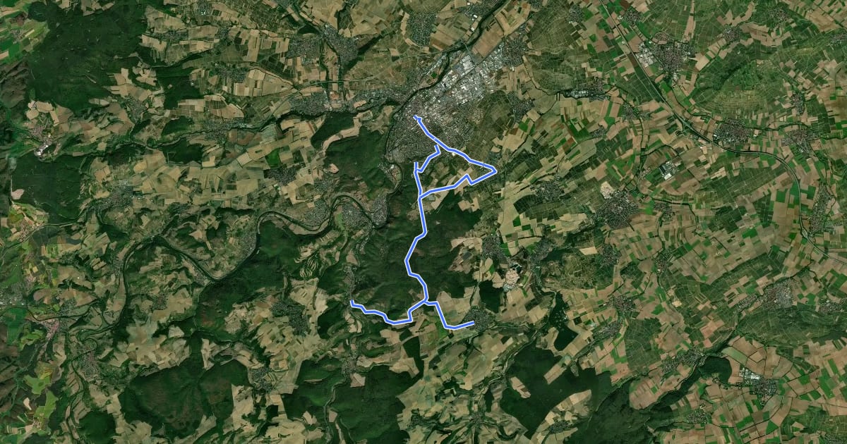 Маршрут Spreitel-Route на спутниковом снимке