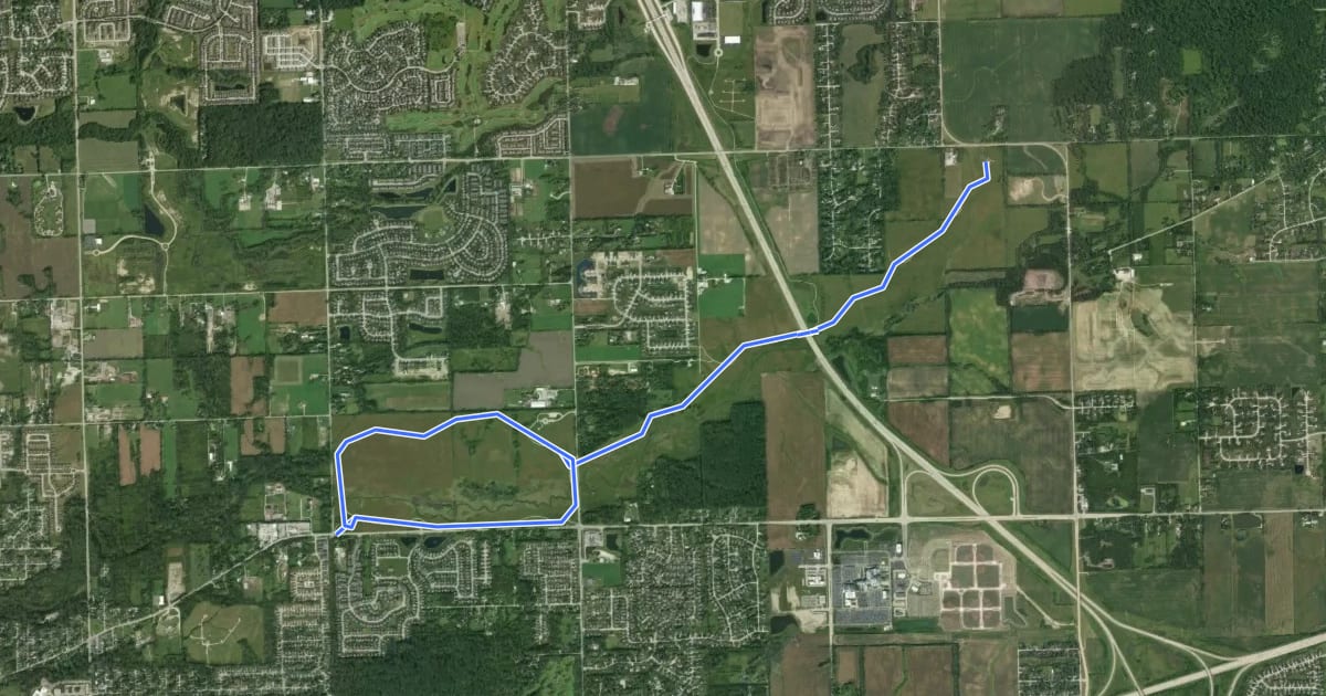 Маршрут Spring Creek Greenway на спутниковом снимке