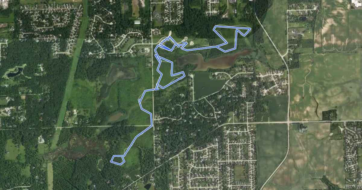 Маршрут Spring Creek Greenway на спутниковом снимке