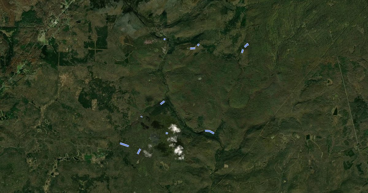 Маршрут Spring Creek Horse Trails на спутниковом снимке