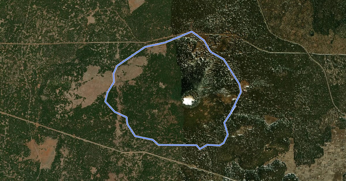 Маршрут Spring Mountain Trail на спутниковом снимке