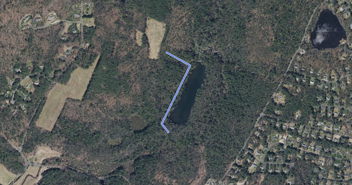 Маршрут Spring Pond Trail на спутниковом снимке
