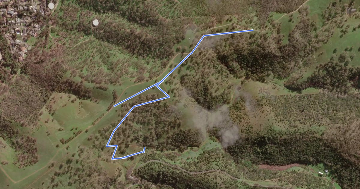 Маршрут Springwood Trail на спутниковом снимке
