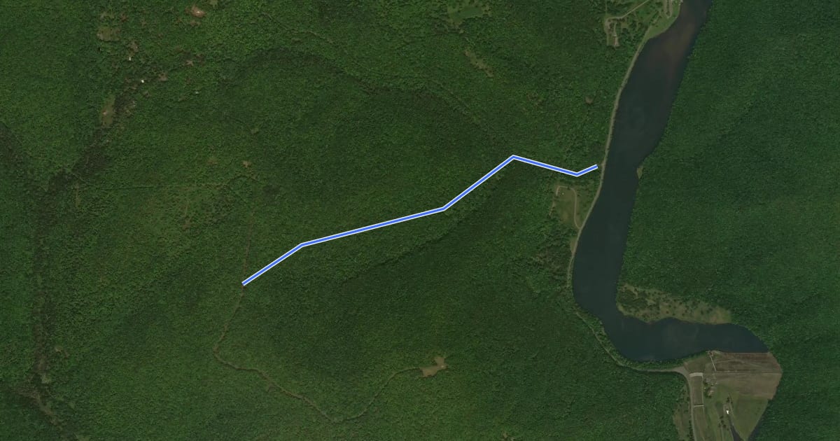 Маршрут Sproul - Butler Hollow на спутниковом снимке