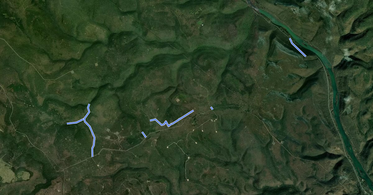Маршрут Sproul - Eagleton Mine Area на спутниковом снимке