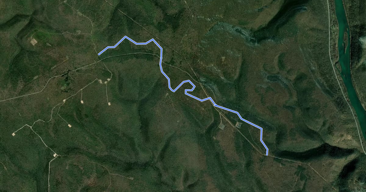 Маршрут Sproul - Gobblers Roost Trail на спутниковом снимке
