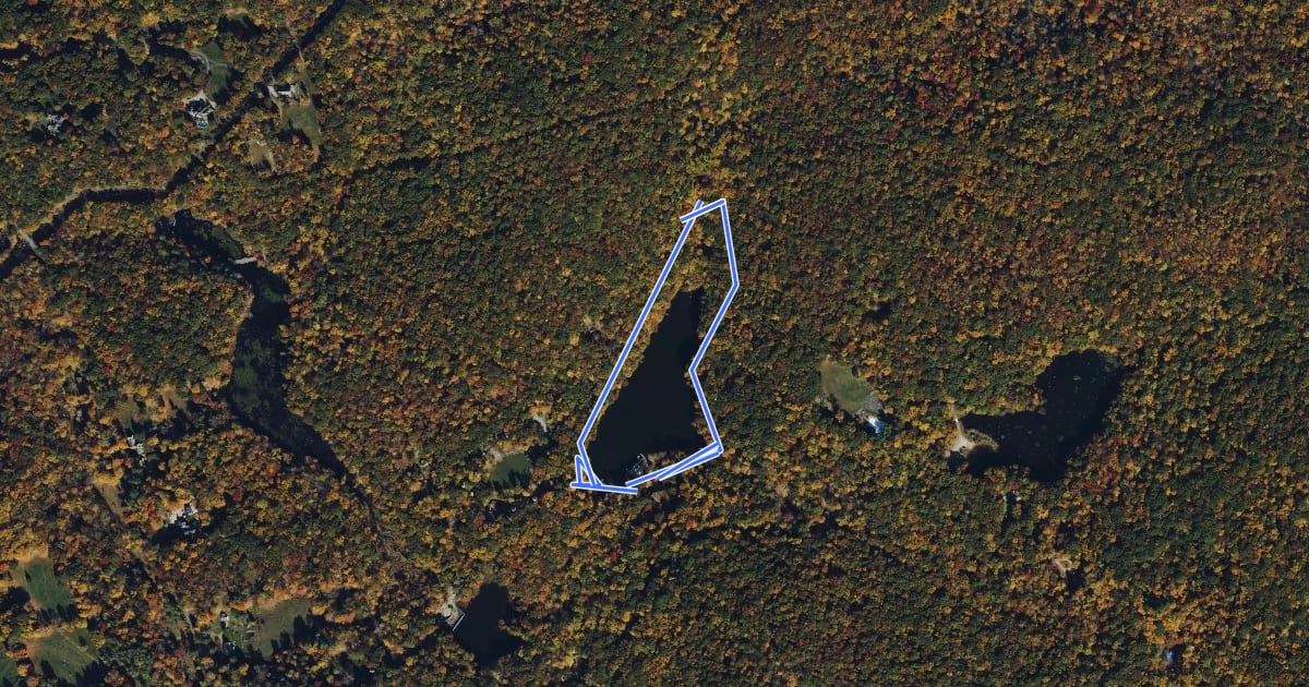 Маршрут Spruce Lake Trail на спутниковом снимке