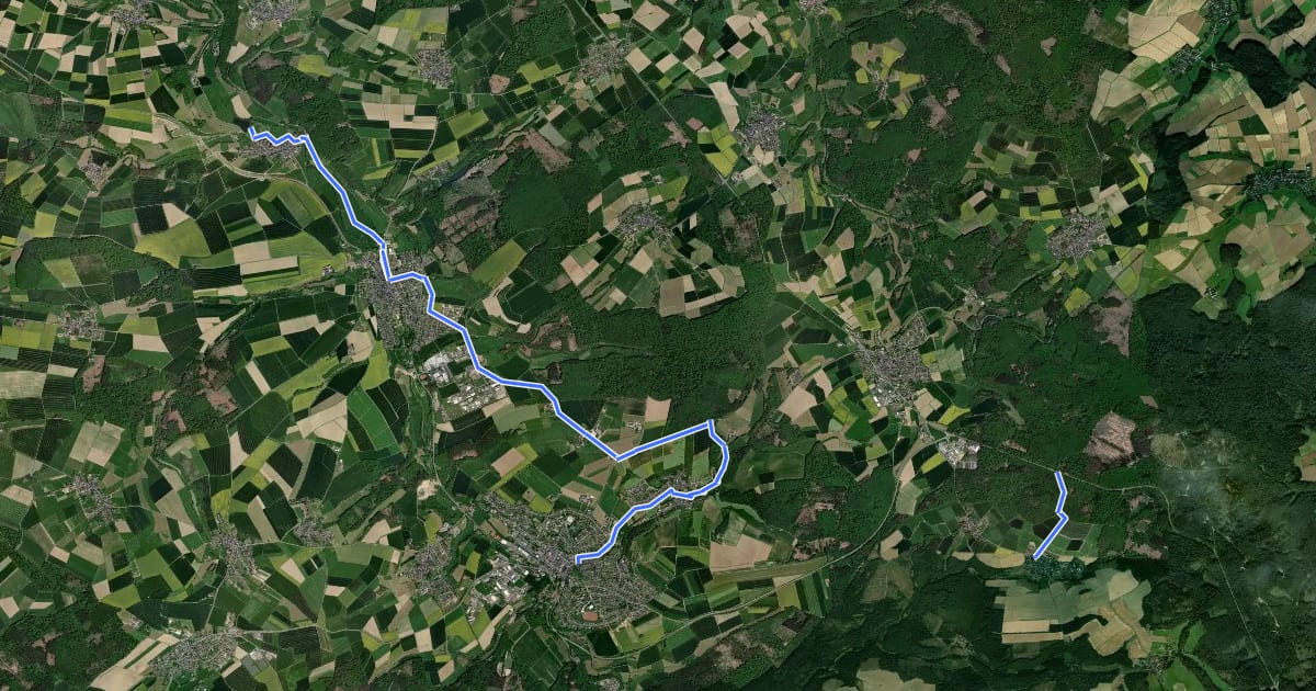 Маршрут Sprudelweg на спутниковом снимке