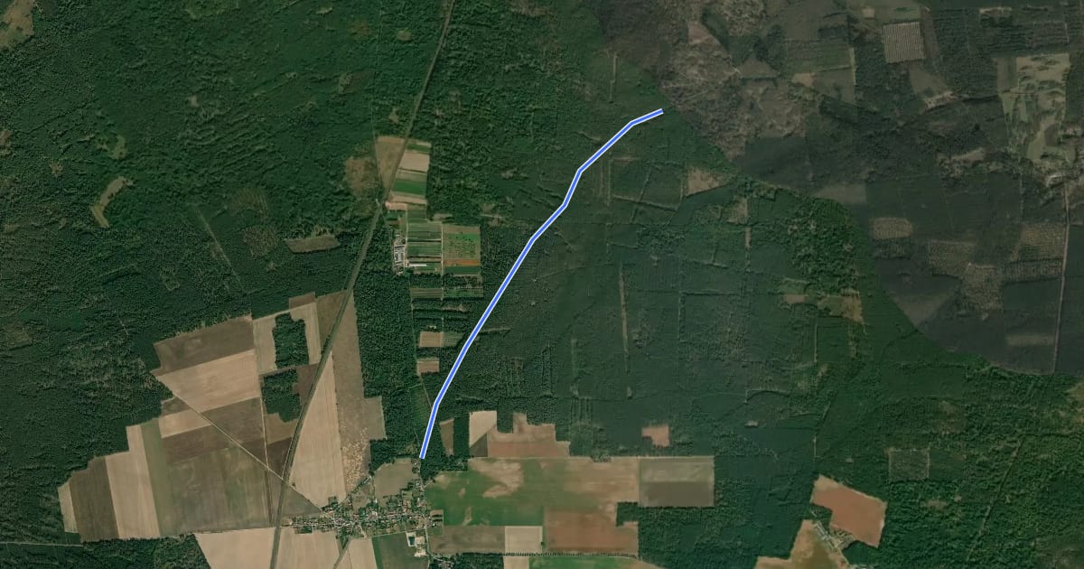 Маршрут Spur der Steine на спутниковом снимке