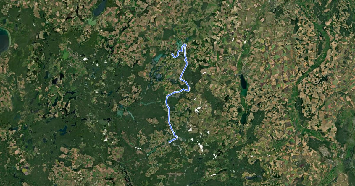 Маршрут Spur der Steine на спутниковом снимке