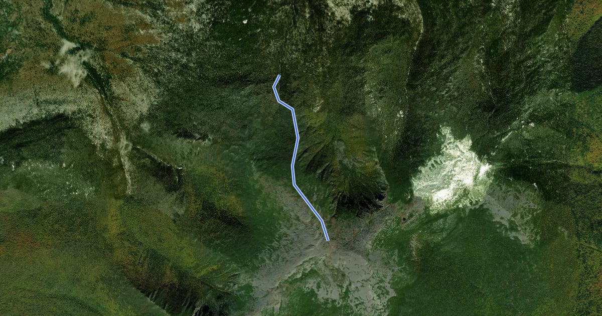 Маршрут Spur Trail на спутниковом снимке