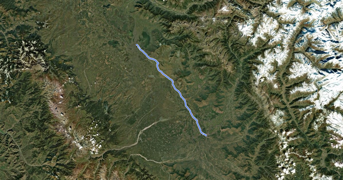 Маршрут Srinagar to Anantnag на спутниковом снимке