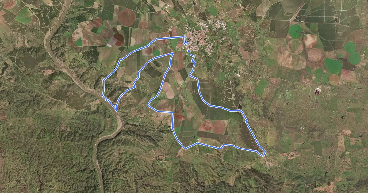 Маршрут SRP BTT P2 на спутниковом снимке